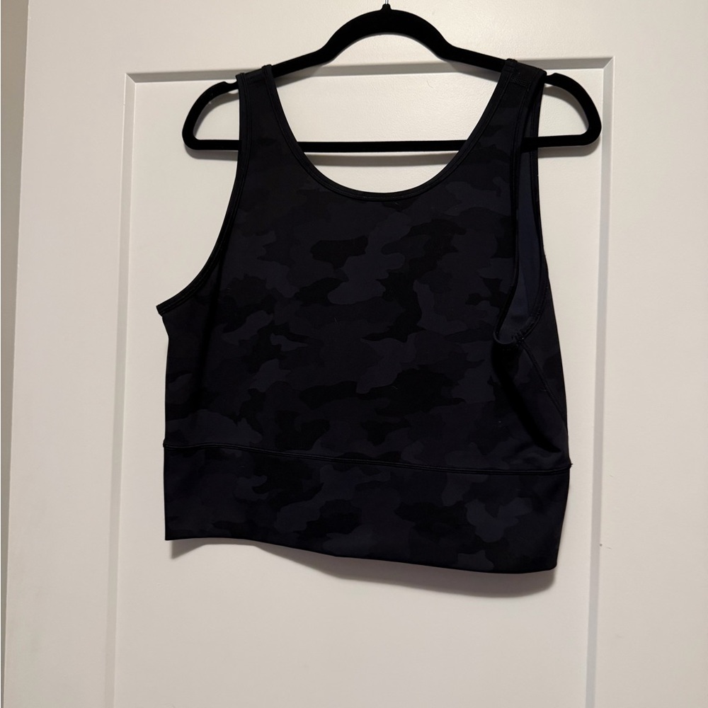 lululemon athletica Black Camo Crop Top